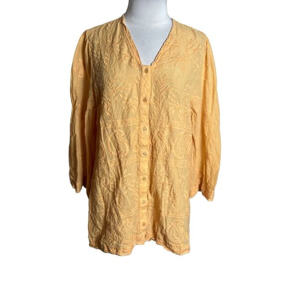 Anthropologie forever that girl Easton Embroidered Tunic Blouse Sz 8 - Picture 3 of 8